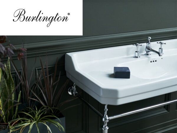 Burlington large wash basin with a chrome wash stand