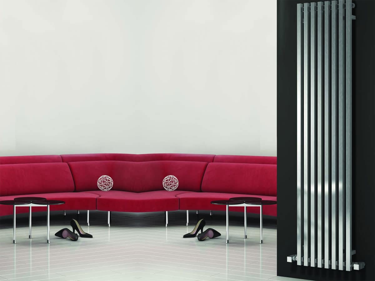 designer tall column radiator with square tubes